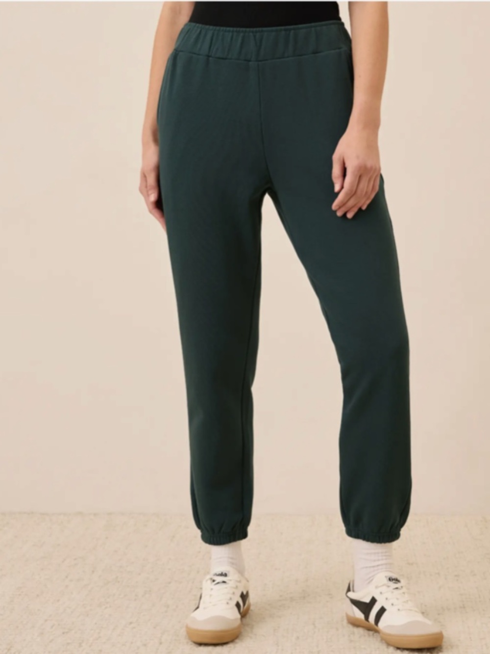 Pact Organic Brushed Fleece Sweatpants Green Women's XXL Green